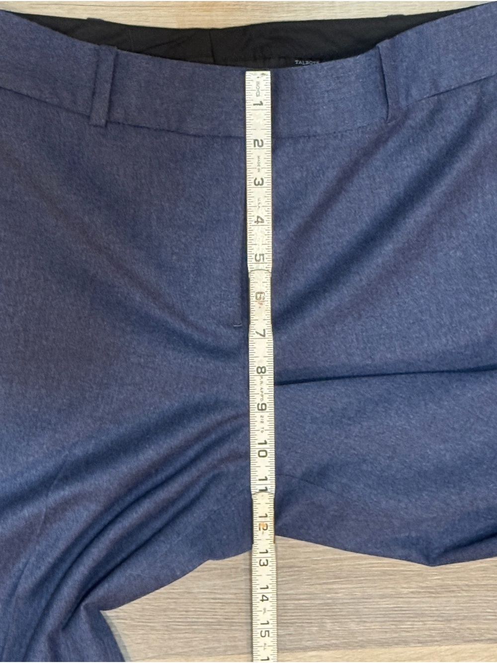 Talbots Navy Wool Straight-Leg Dress Trousers - Picture 6 of 9